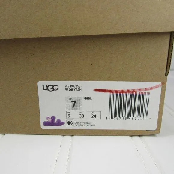 UGG OH YEA WOMEN'S SLIDE SLIPPERS IN MAGNOLIA SZ 7