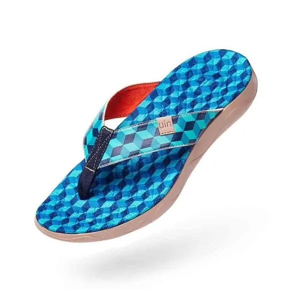 UIN Men's Flip Flop Thong Beach Casual Comfort Slippers(MOUNTAINS MEN)New No Box