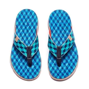 UIN Men's Flip Flop Thong Beach Casual Comfort Slippers(MOUNTAINS MEN)New No Box