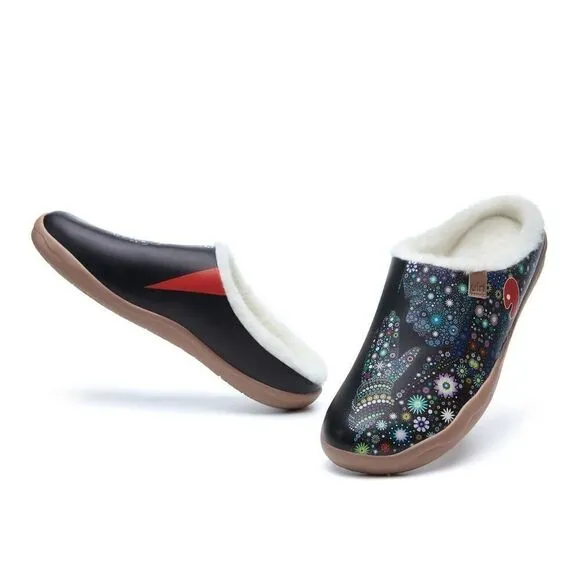 UIN Women's Mules Comfort Travel Shoes Casual Slippers(Pray for Goodness Malaga)