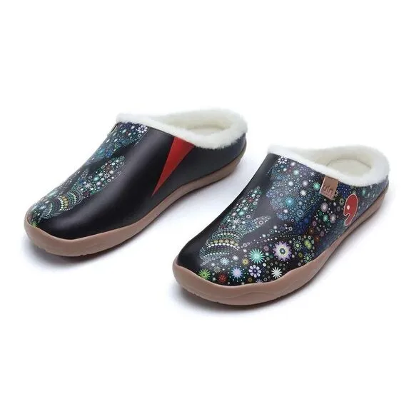 UIN Women's Mules Comfort Travel Shoes Casual Slippers(Pray for Goodness Malaga)