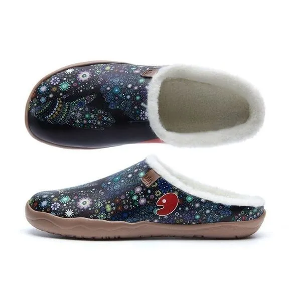 UIN Women's Mules Comfort Travel Shoes Casual Slippers(Pray for Goodness Malaga)