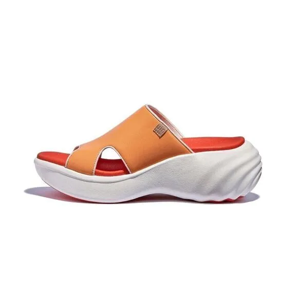 UIN Women's Summer Chunky Platform Slide Shoes (Mock Orange Sitges III)