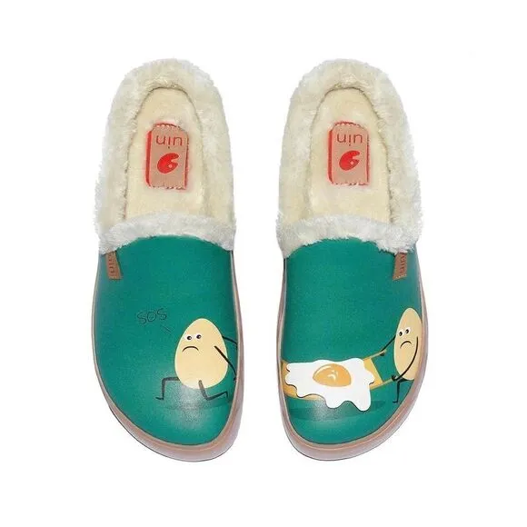UIN Women's Mules Household Slippers (Fuerteventura Here's Your Breakfast)