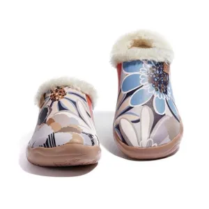 UIN Women's Mules Comfort Travel Shoes Wide Toe Casual Slippers(Clematis Malaga)