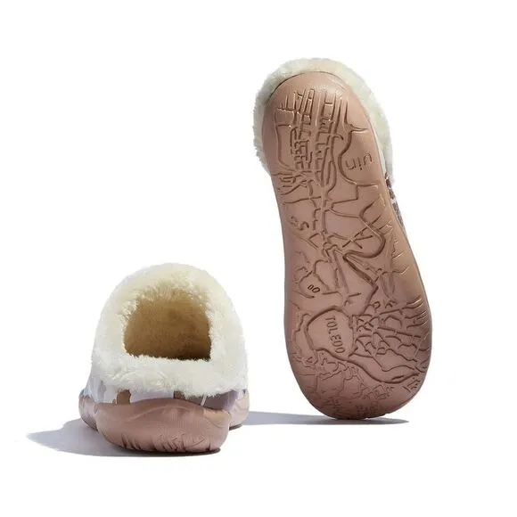 UIN Women's Mules Comfort Travel Shoes Wide Toe Casual Slippers(Clematis Malaga)