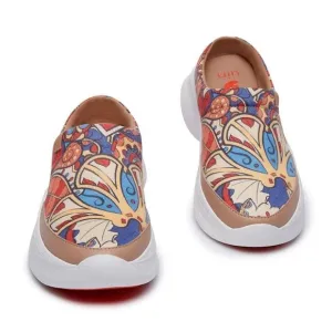 UIN Women's Mules Comfort Chunky Shoes Casual Slippers (Summer-Alizarin)
