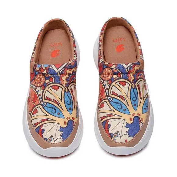 UIN Women's Mules Comfort Chunky Shoes Casual Slippers (Summer-Alizarin)