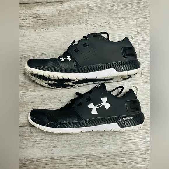 Under Armour Charged Core Training Shoes Athletic Workout Black Size 9
