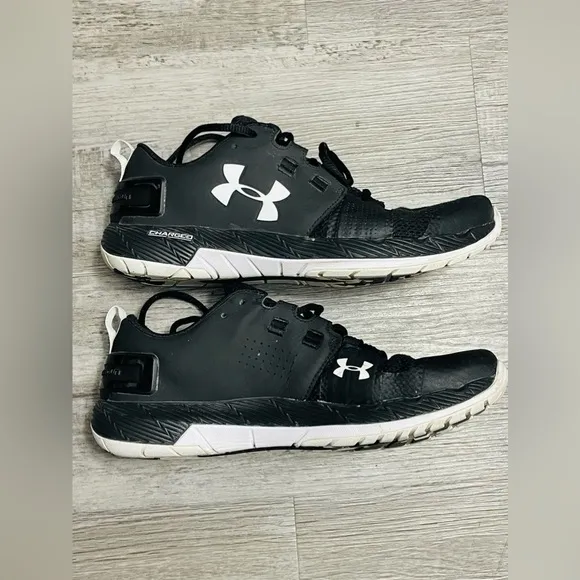 Under Armour Charged Core Training Shoes Athletic Workout Black Size 9