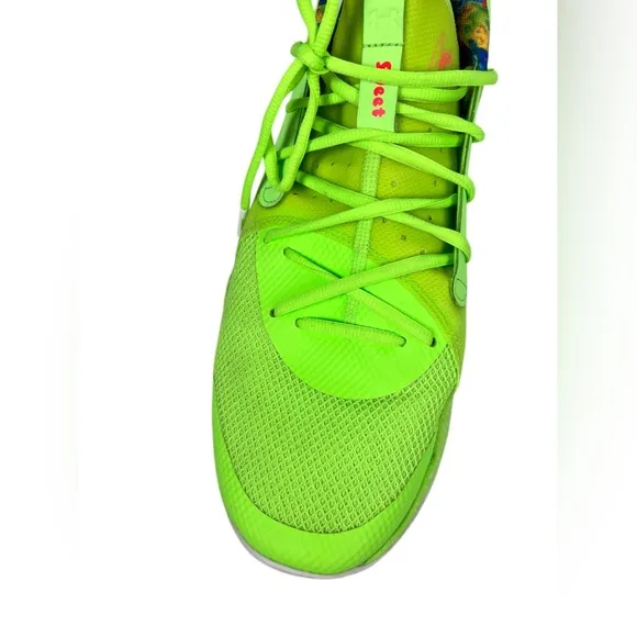 Under Armour Curry 7 Sour Patch Men's Size 14 Basketball Shoes Green Gym