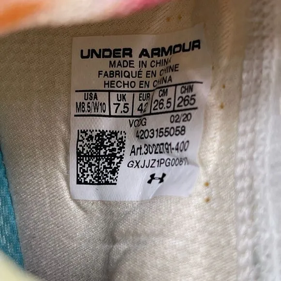 Under Armour Hovr Phantom Slip Pride Shoes Womens Size 10 Sportstyle Running