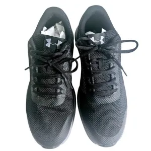 Under Armour Men's 11.5 Athletic Running Shoes Black Gray Neutral Workout Gym