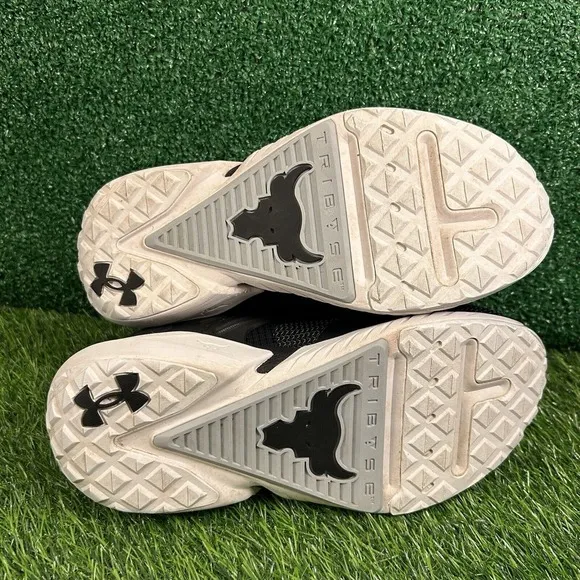 Under Armour Project Rock 5 Mens 8 Black Shoes Sneaker Athletic Training Gym