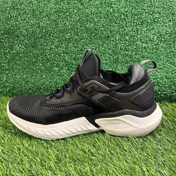 Under Armour Project Rock 5 Mens 8 Black Shoes Sneaker Athletic Training Gym