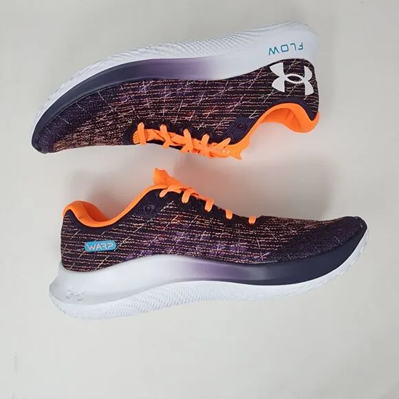 Under Armour Running Shoes Mens 10.5 Purple Flow Velociti Wind 2 Knit Sneakers