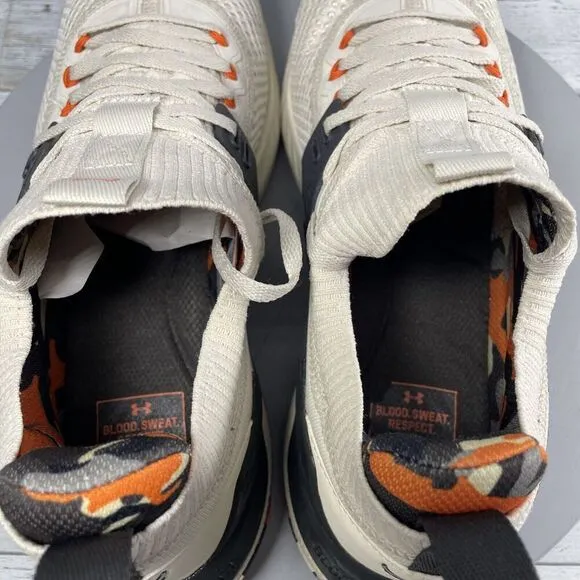 Under Armour Project Rock 4 Men’s Sz 11.5 Marble Orange gym HOVR Training Shoes