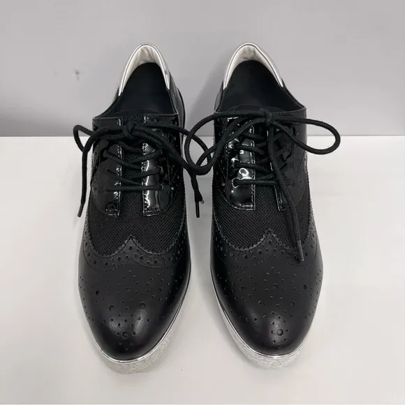 United Nude Leather Shoes NIB‎ $335 Brogue Black Silver Purple Size 38