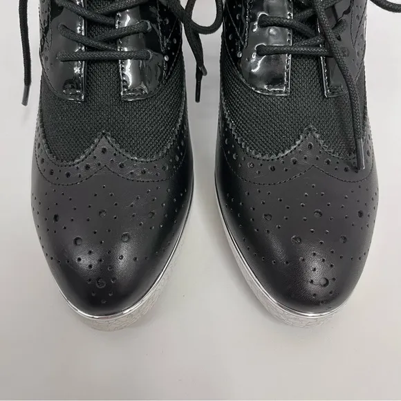 United Nude Leather Shoes NIB‎ $335 Brogue Black Silver Purple Size 38