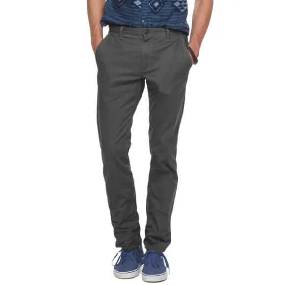 URBAN PIPELINE (3) Slim Straight Chinos Medal Bronze Pepper Grey Khaki Men 34x30