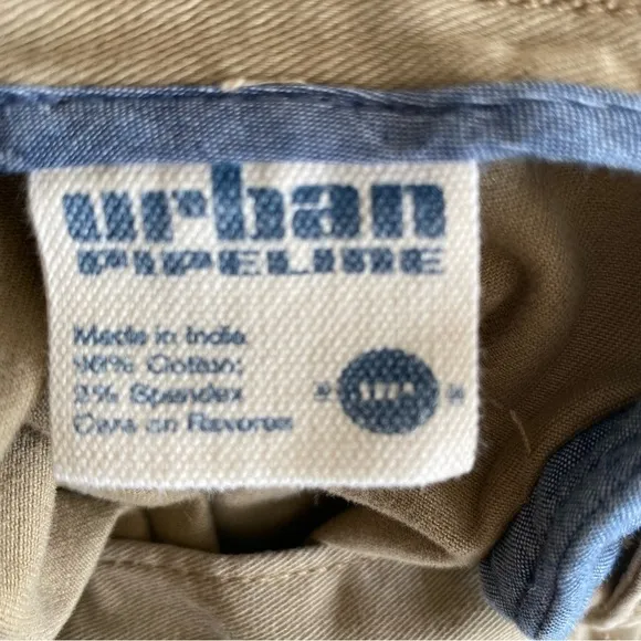URBAN PIPELINE (3) Slim Straight Chinos Medal Bronze Pepper Grey Khaki Men 34x30