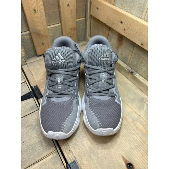 US10 Adidas Mens Don Issue 2 FW8515 Gray Basketball Shoes Sneakers