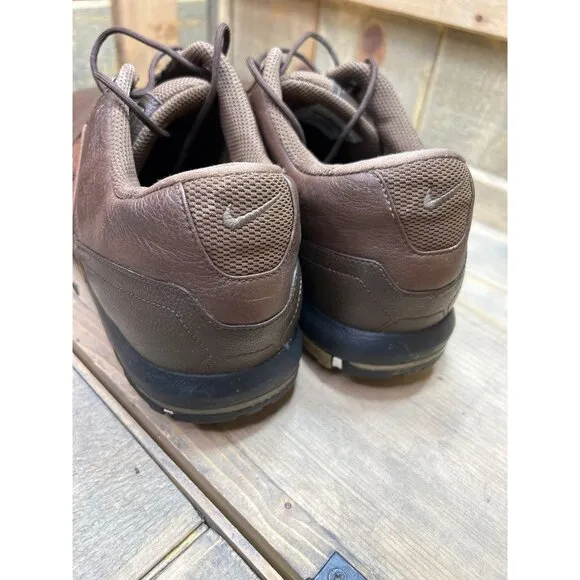 US12 Nike Zoom Trophy Golf Shoes Brown Leather Mens Sneakers 379228-272
