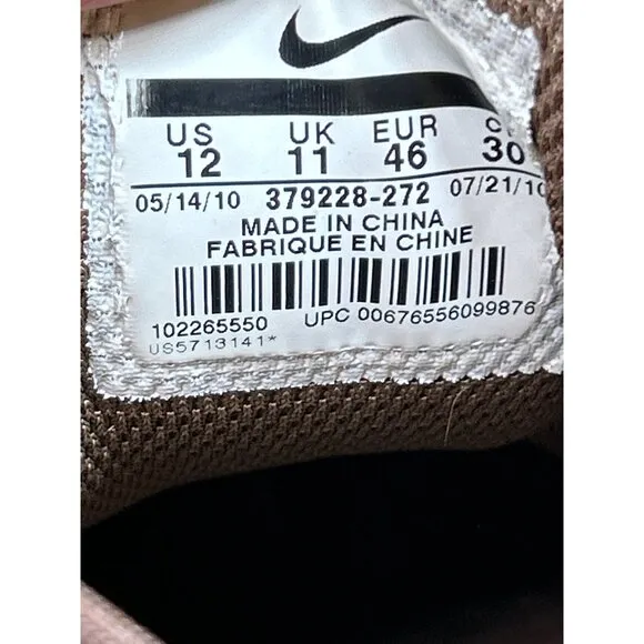 US12 Nike Zoom Trophy Golf Shoes Brown Leather Mens Sneakers 379228-272