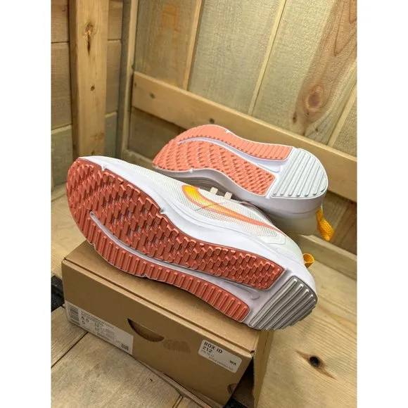 US6.5 NEW NIB Women's Nike Downshifter 12 Running Shoes White/Orange DD9294-101