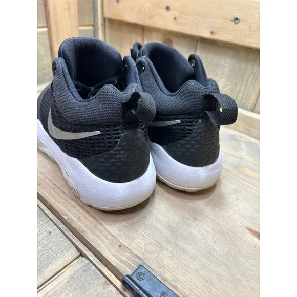 US6.5 NIKE Zoom Rev Mens Black White Basketball Shoes 922048-001