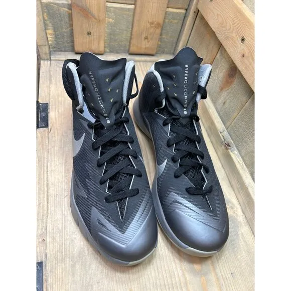US8.5 Nike Lunar Hyperquickness Basketball Shoes Mens Black 652777-004