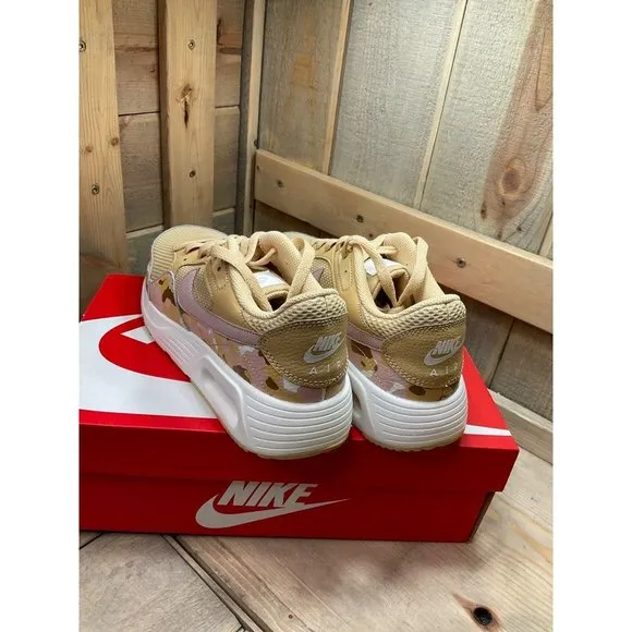Us9.5 Nike Air Max SC Shoes Womens Sesame Pink Camo Sneakers DX3733-200