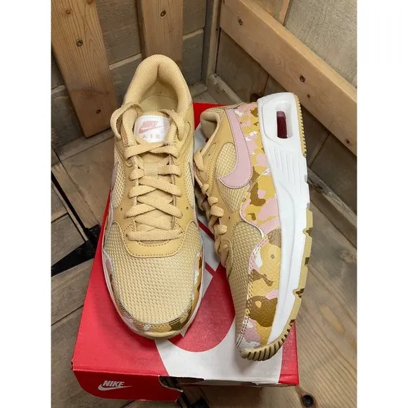 Us9.5 Nike Air Max SC Shoes Womens Sesame Pink Camo Sneakers DX3733-200