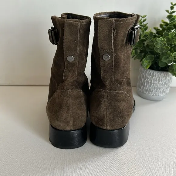 Vía  Spiga Brown Suede mid calfflat boots Womens