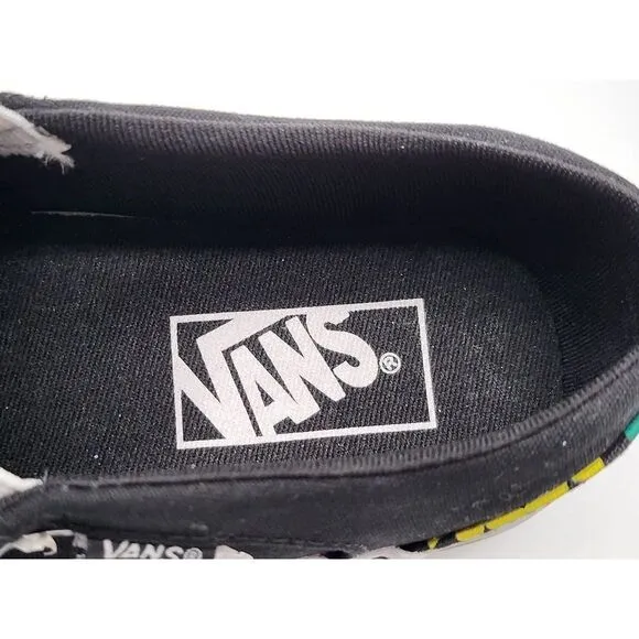 Vans Asher Rainbow Mini Check Slip On Skate Shoes Sneakers Size 6