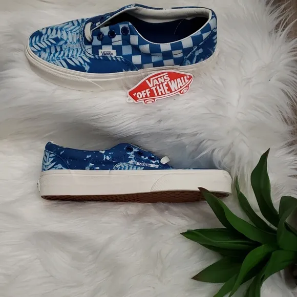 Vans Blue  solar floral sneaker skate shoes