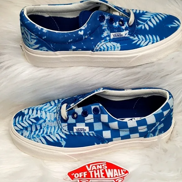 Vans Blue  solar floral sneaker skate shoes