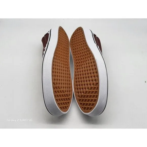 Vans Classic Slip On Shoes Size 10 Brown White Checkered