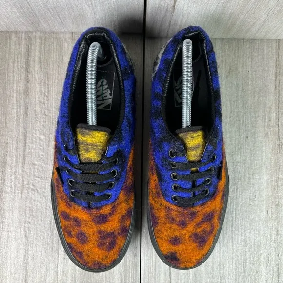 Vans Era Platform Mix Leopard Chunky Sneaker  Shoes Blue Orange Womens Size 9.5