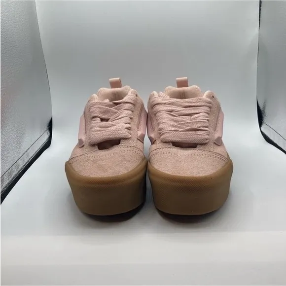 Vans Knu Stack 'Pink Gum' Fat Puffy Tongue Skater Suede Shoes Sneakers Sz 8