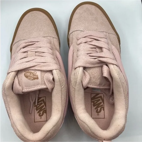 Vans Knu Stack 'Pink Gum' Fat Puffy Tongue Skater Suede Shoes Sneakers Sz 8
