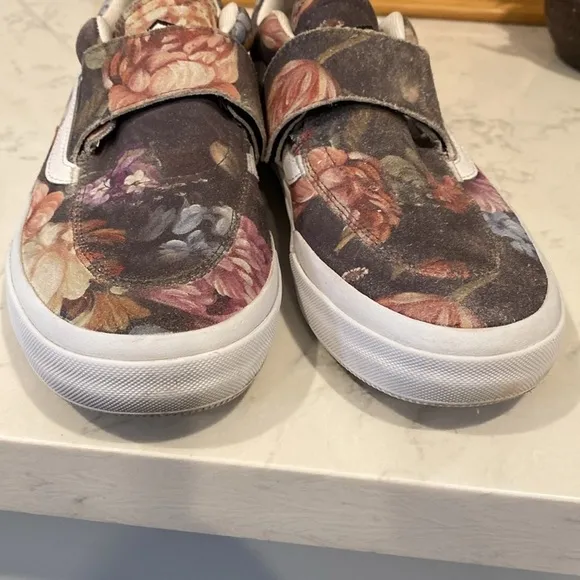 vans kyle walker pro 2 shoes (vase) floral suede skateboard