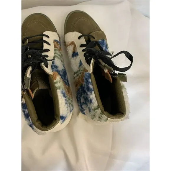 Vans Men 11‎ Sk8-Hi Reissue Ca Mixed Textile Military Olive Skate Shoes Unique