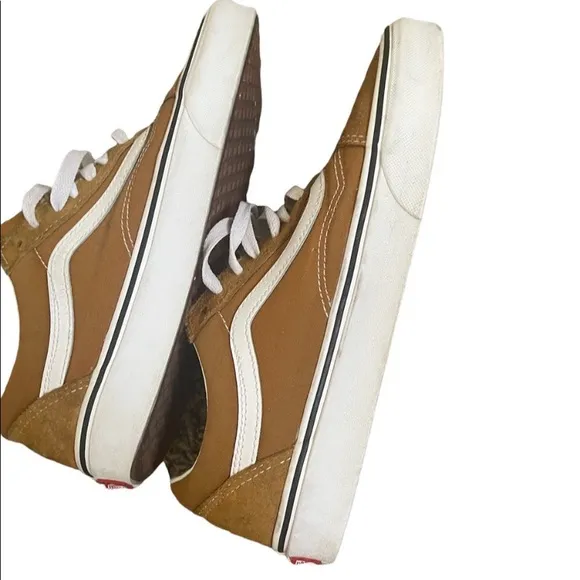Vans Off The Wall Old Skool Yellow Suede Classic Shoes Sneakers Women