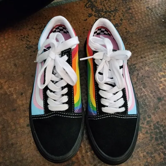 VANS Pride Skate Old Skool Shoes in Black Multi
