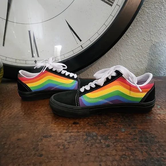 VANS Pride Skate Old Skool Shoes in Black Multi