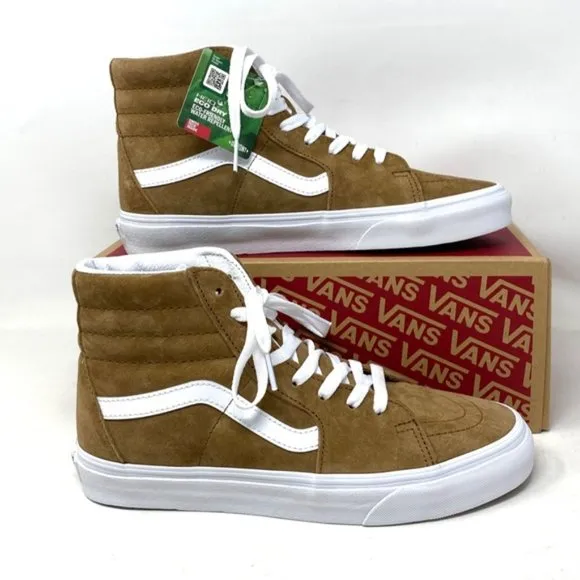 VANS Sk8-Hi Shoes Suede Tobacco Brown Casual Sneakers Men's Size VN0005U9TBN