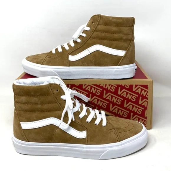 VANS Sk8-Hi Shoes Suede Tobacco Brown Casual Sneakers Men's Size VN0005U9TBN