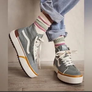 Vans Sk8-Hi Tapered Stacked Sneaker Sage Green Milieu Shoes M 7.5/ W 9.0