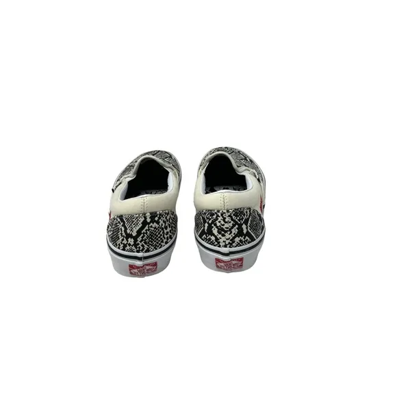 VANS Skate Slip On Sneakers Snak Women's Low Top Black White Canvas VN0A5FCA7W1